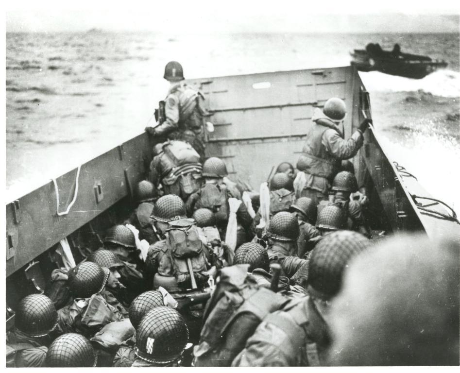 Foto de tropas norteamericanas en Omaha