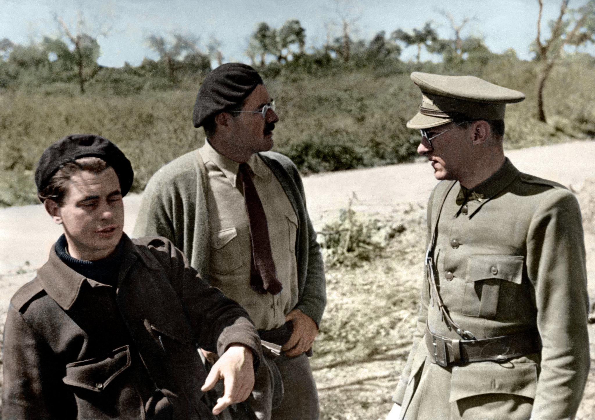 Joris Ivens, Ernest Hemingway y Ludwig Renn en la Guerra Civil Española