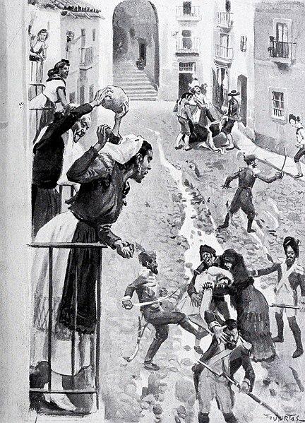 El dos de mayo de 1808 en Madrid. Escenas en la calle de Cuchilleros