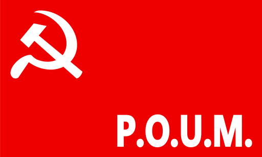 Bandera del POUM (Partido Obrero de Unificación Marxista)