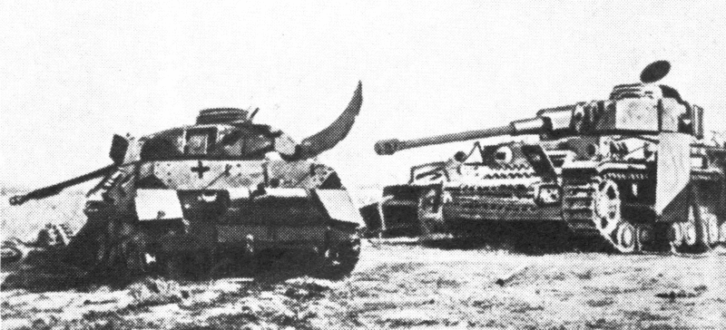 Panzer IV destruidos en la batalla de Kursk